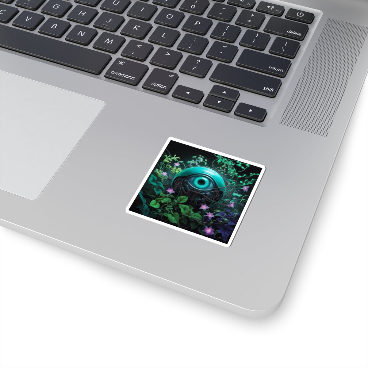 Botanical Robotic Eye Square Sticker