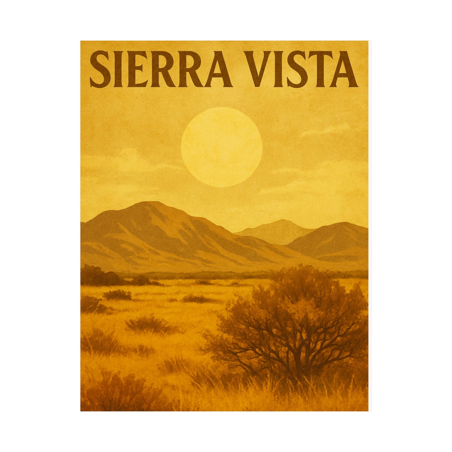 Sierra Vista Vintage Poster - Vertical Print