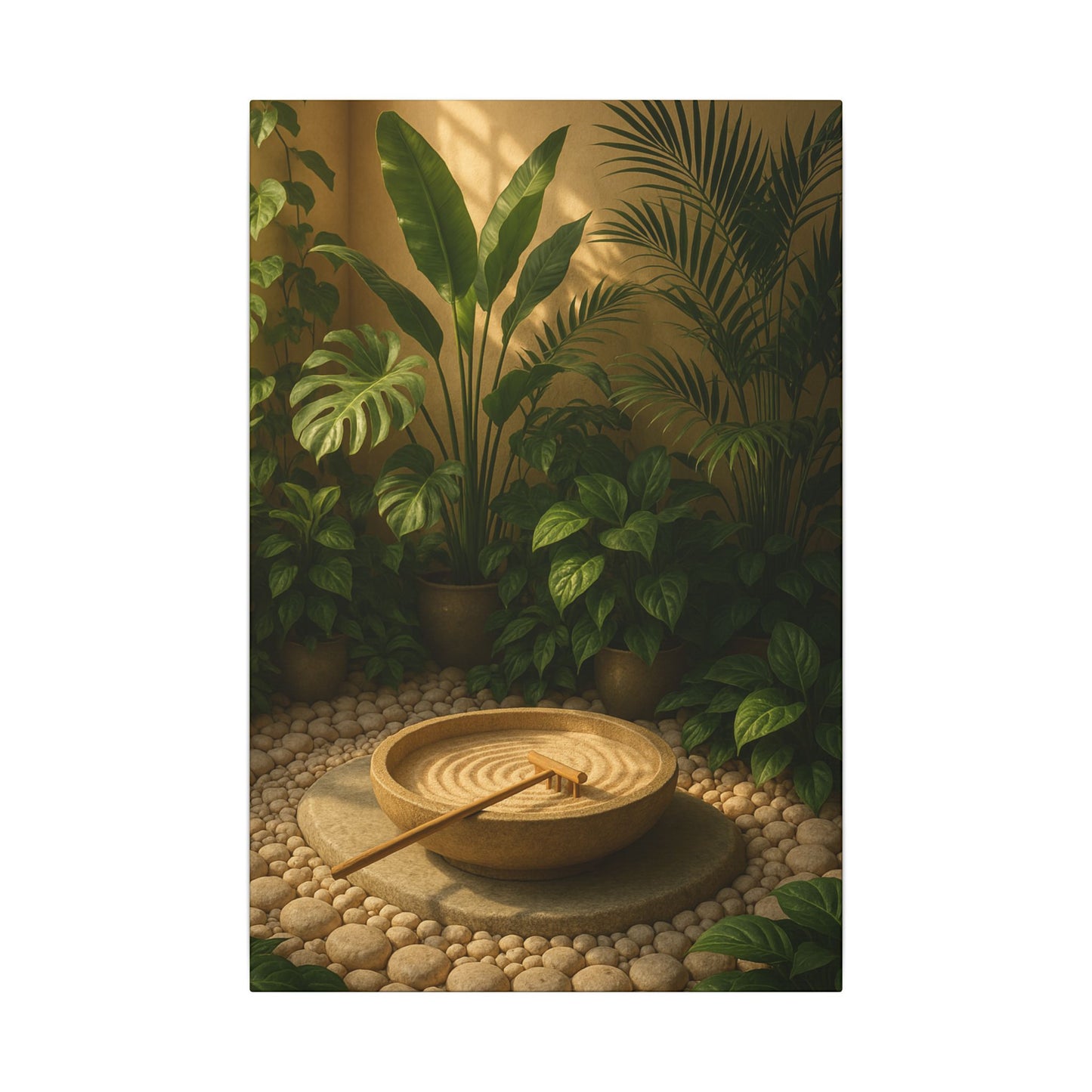 Serene Botanical Wall Art Canvas - Tranquil Nature Decor for Relaxation & Mindfulness