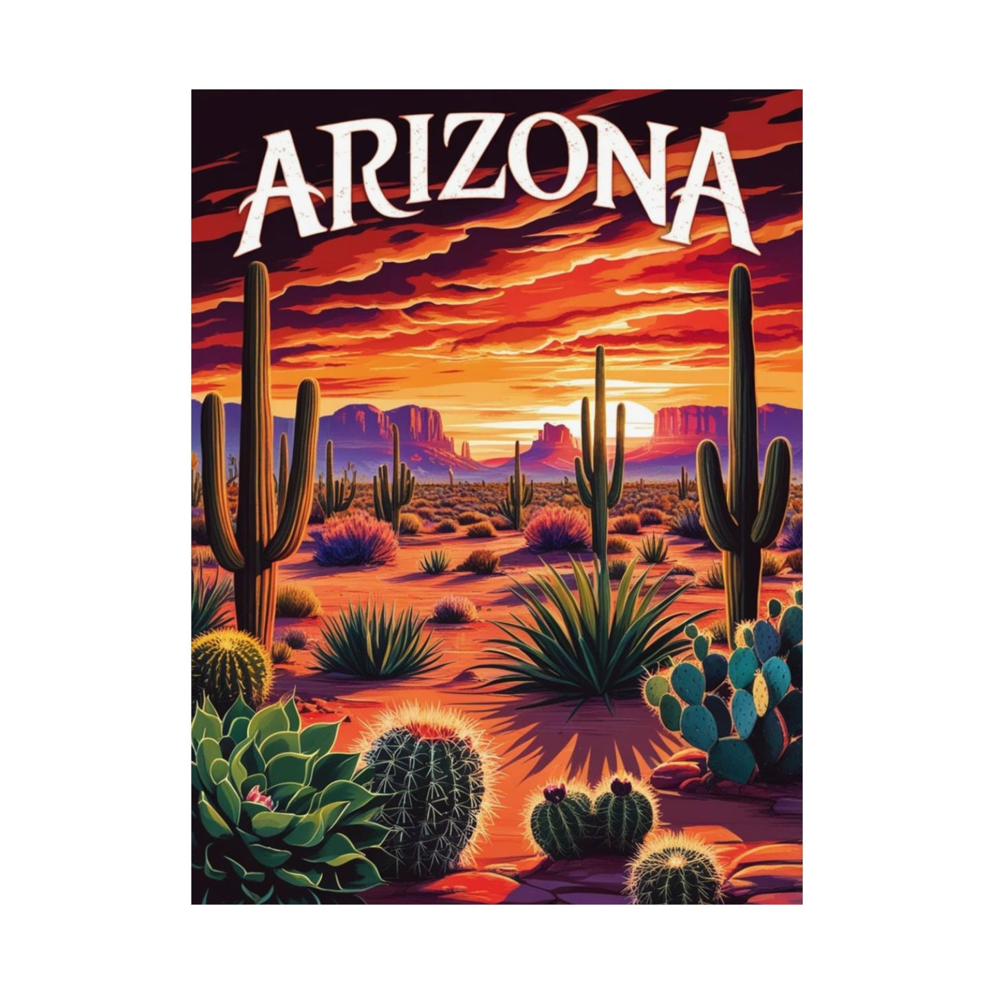 Arizona Sunset Vertical Poster