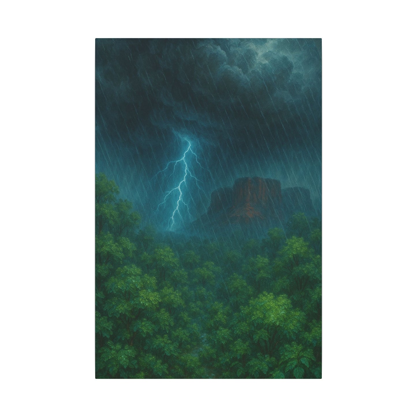 Canvas Wall Art - Desert Vegetation under Monsoon