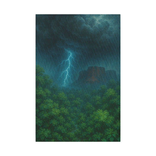 Canvas Wall Art - Desert Vegetation under Monsoon