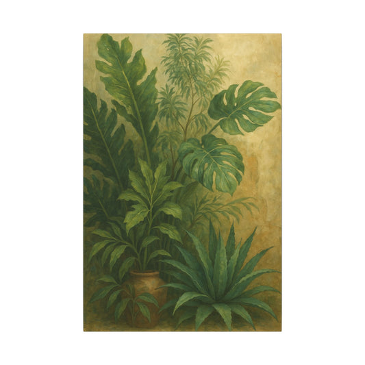 Warm Southwest Botanical Greens - Canvas Wall Art Prints