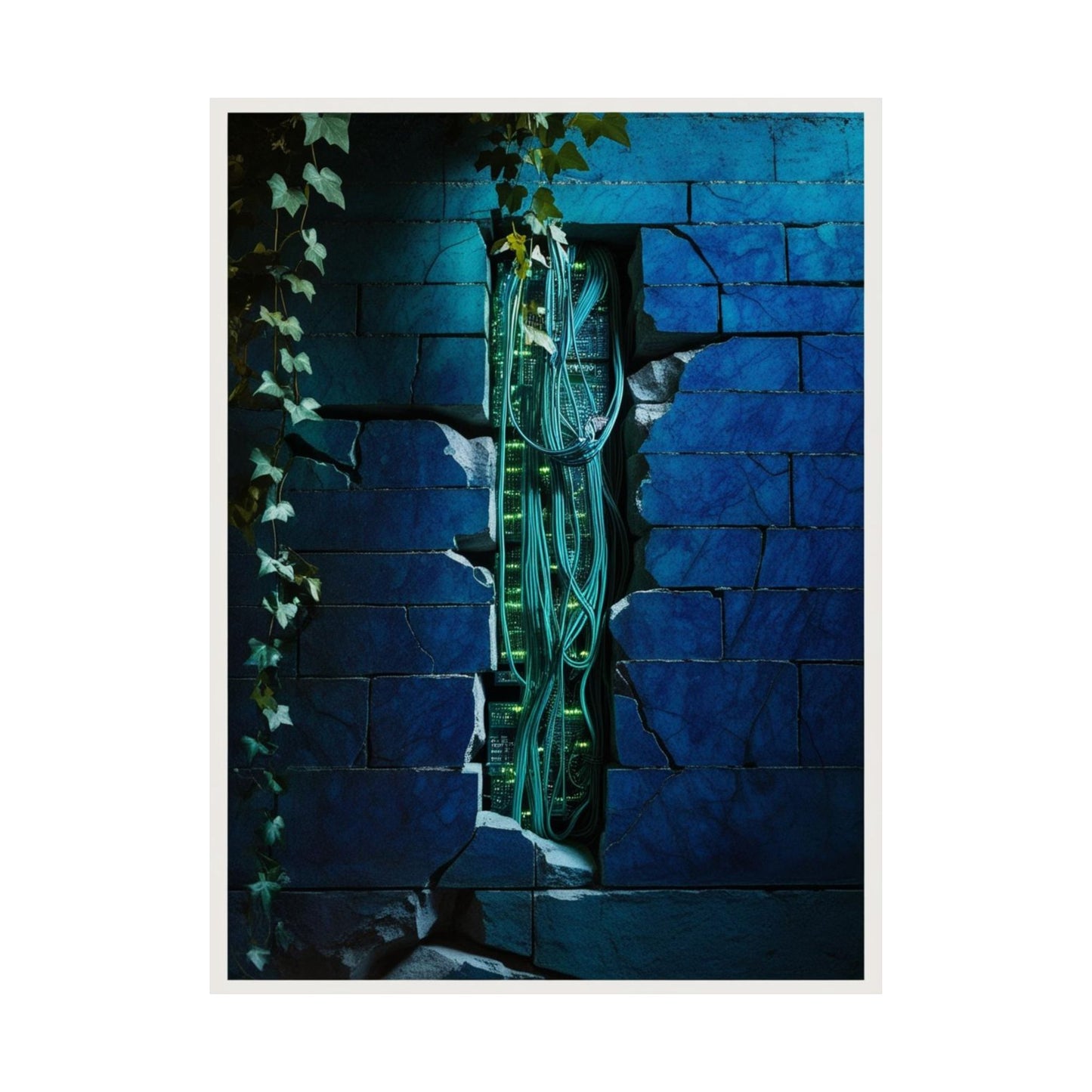 Infused Crumbling Wall Vertical Poster