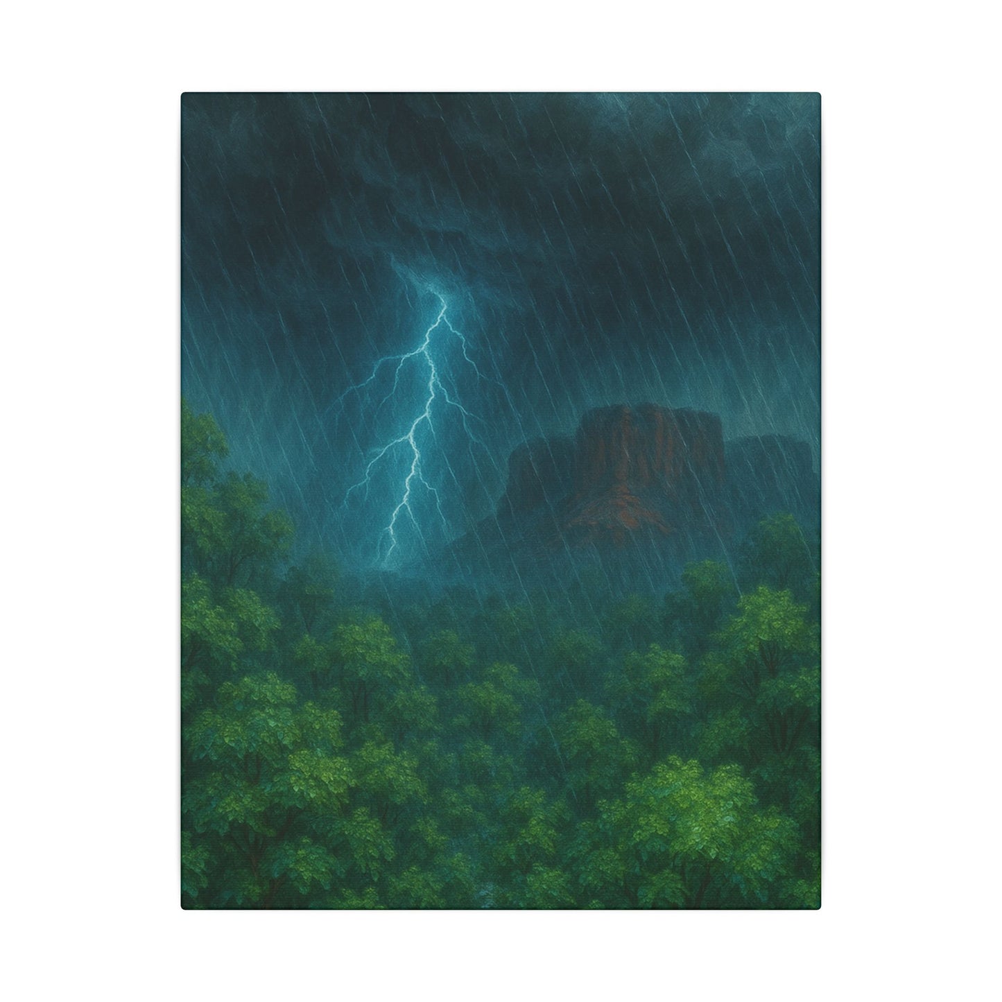 Canvas Wall Art - Desert Vegetation under Monsoon