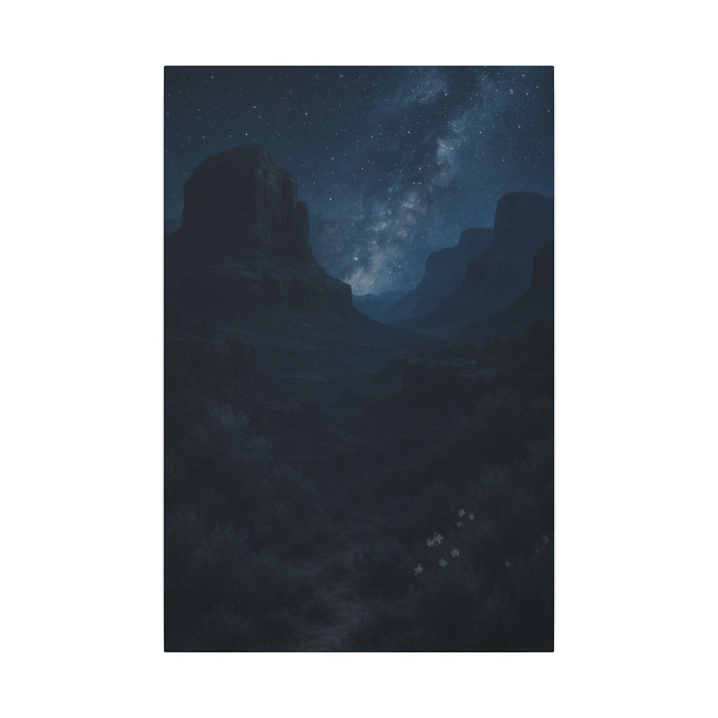Milky Way Illuminating Sedona - Nighttime Canvas Wall Art