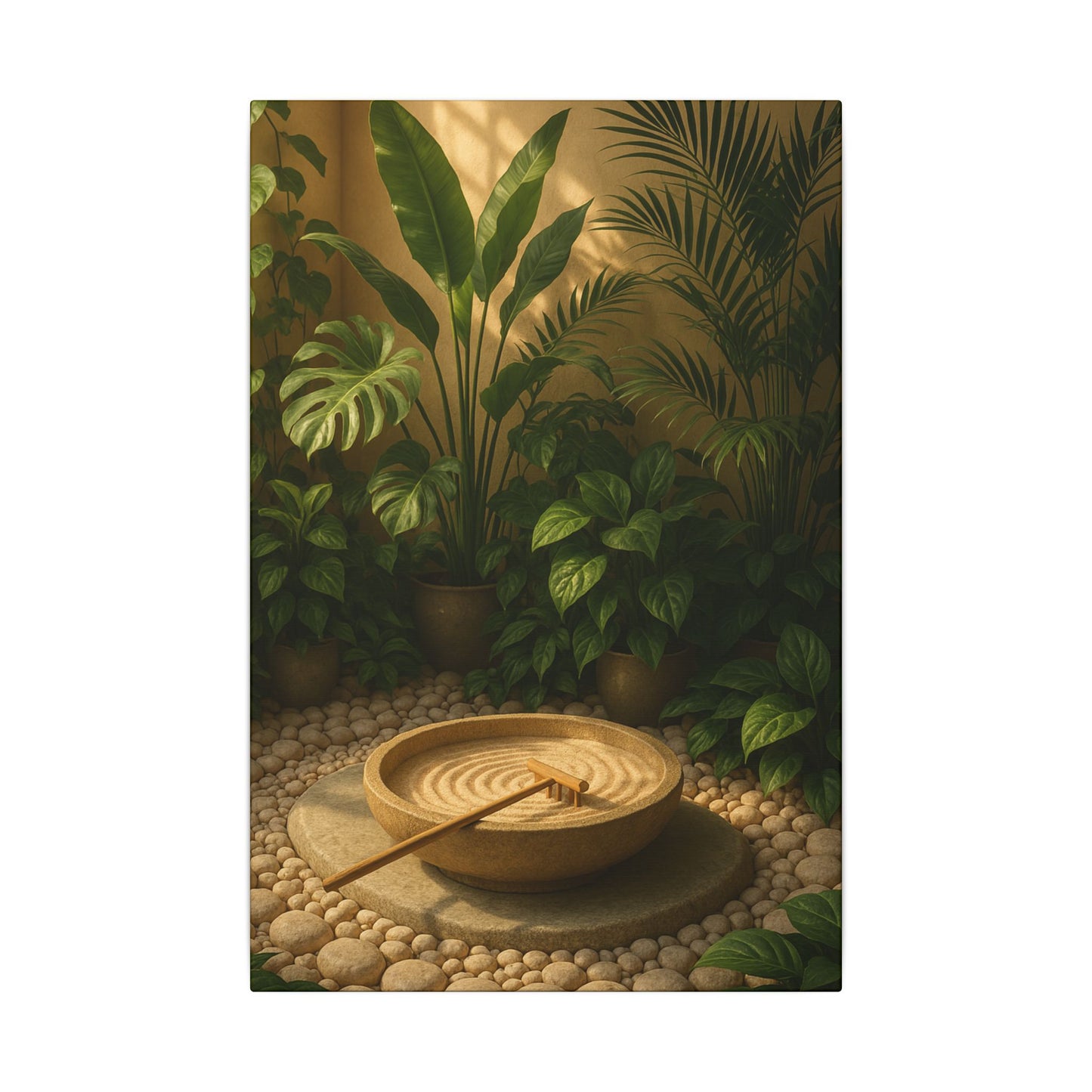 Serene Botanical Wall Art Canvas - Tranquil Nature Decor for Relaxation & Mindfulness