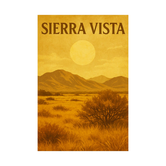 Sierra Vista Vintage Poster - Vertical Print