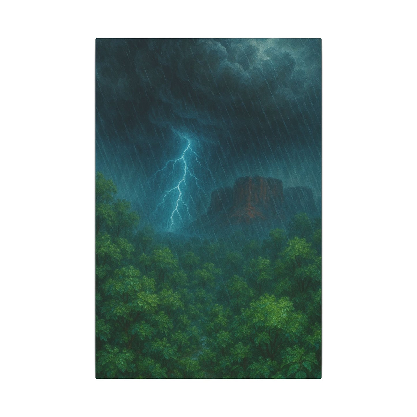 Canvas Wall Art - Desert Vegetation under Monsoon