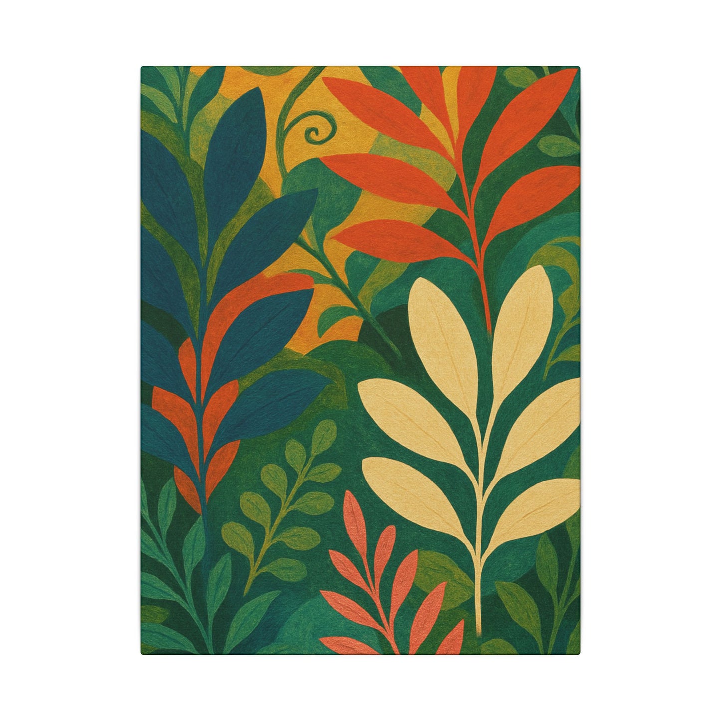 Vibrant Leaves Canvas Wall Art
