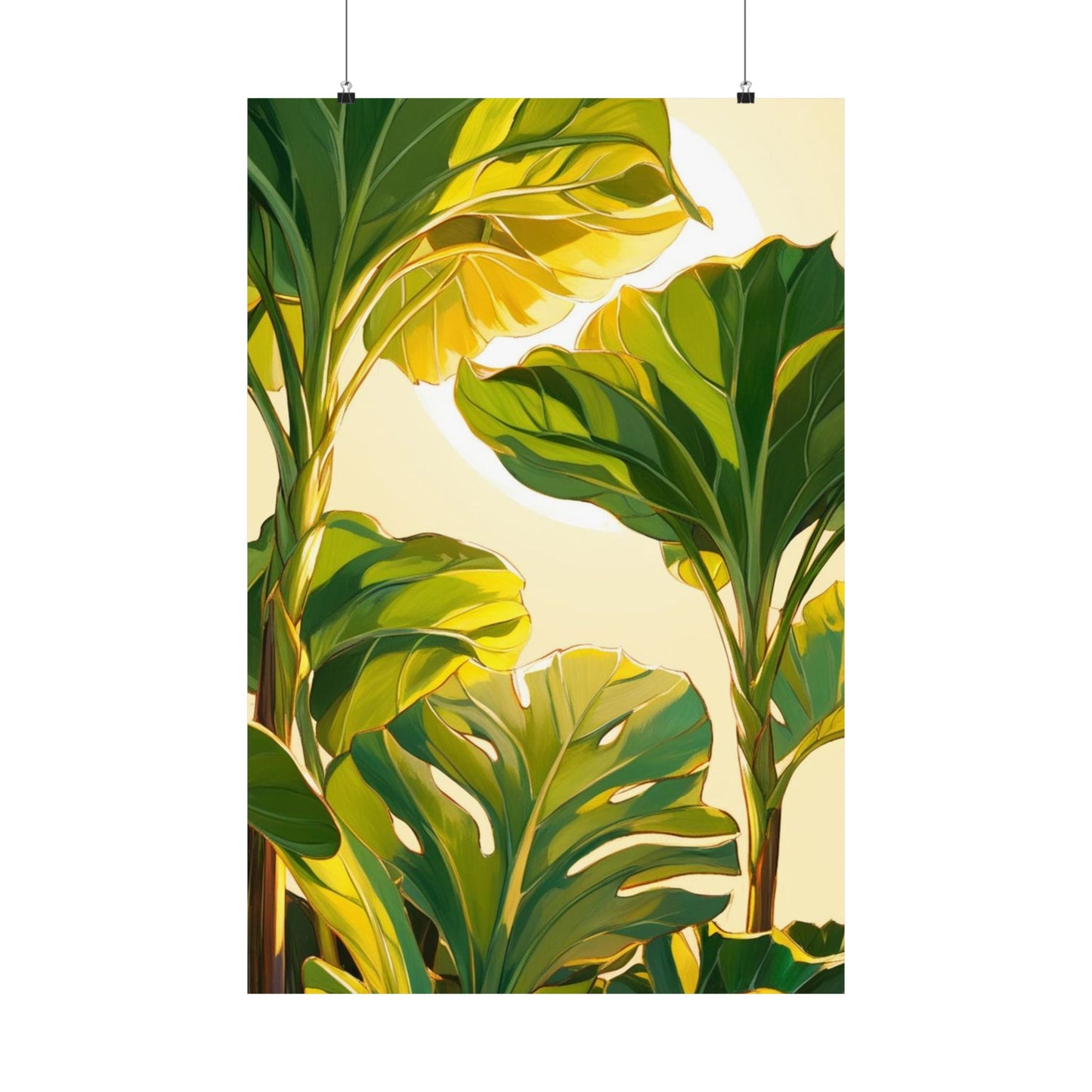Vertical Poster - Sunshine Leafy Plants