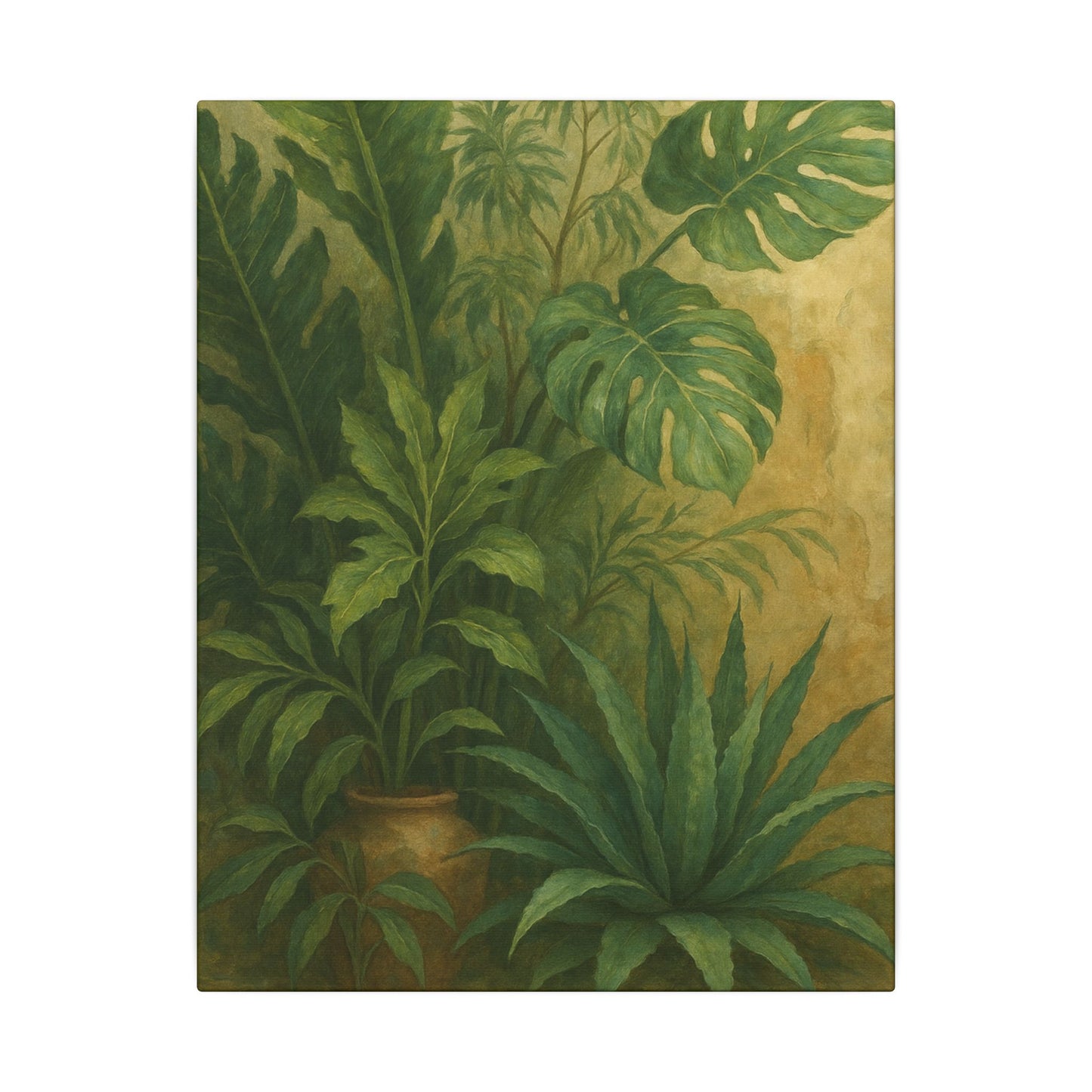 Warm Southwest Botanical Greens - Canvas Wall Art Prints