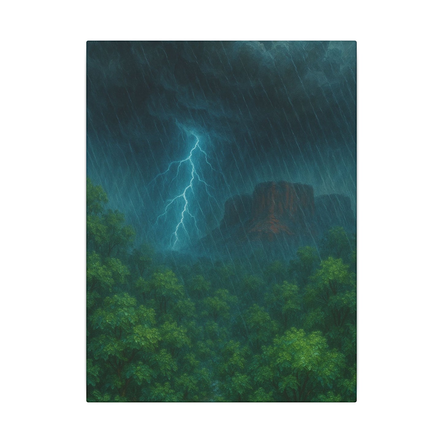 Canvas Wall Art - Desert Vegetation under Monsoon