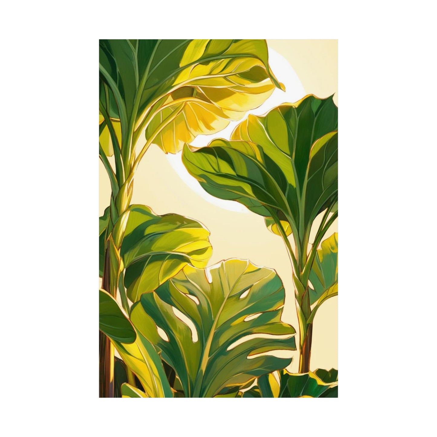 Vertical Poster - Sunshine Leafy Plants