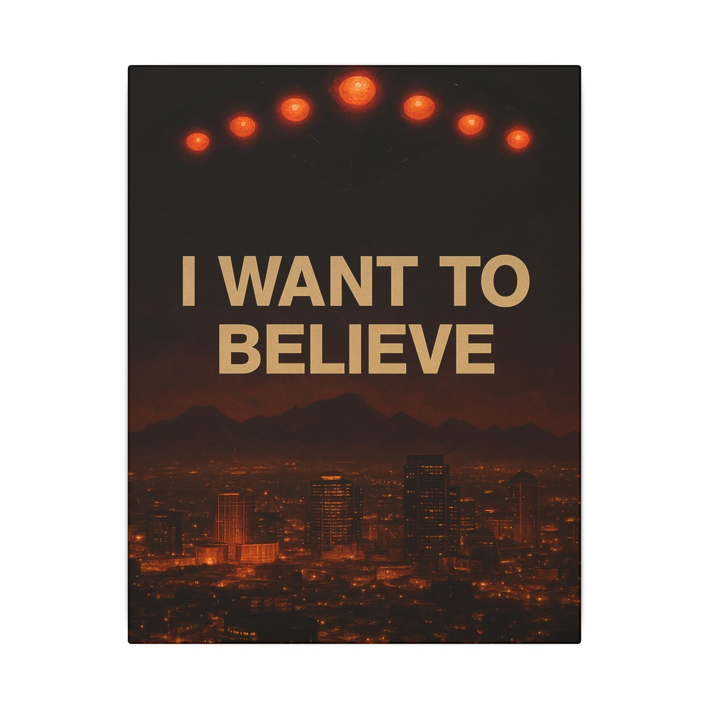 Phoenix Lights UFO - Vertical Canvas Wall Art