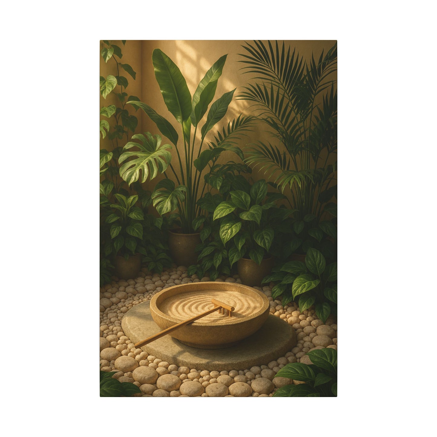 Serene Botanical Wall Art Canvas - Tranquil Nature Decor for Relaxation & Mindfulness