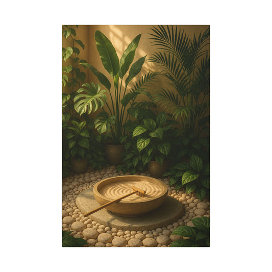 Serene Botanical Wall Art Canvas - Tranquil Nature Decor for Relaxation & Mindfulness