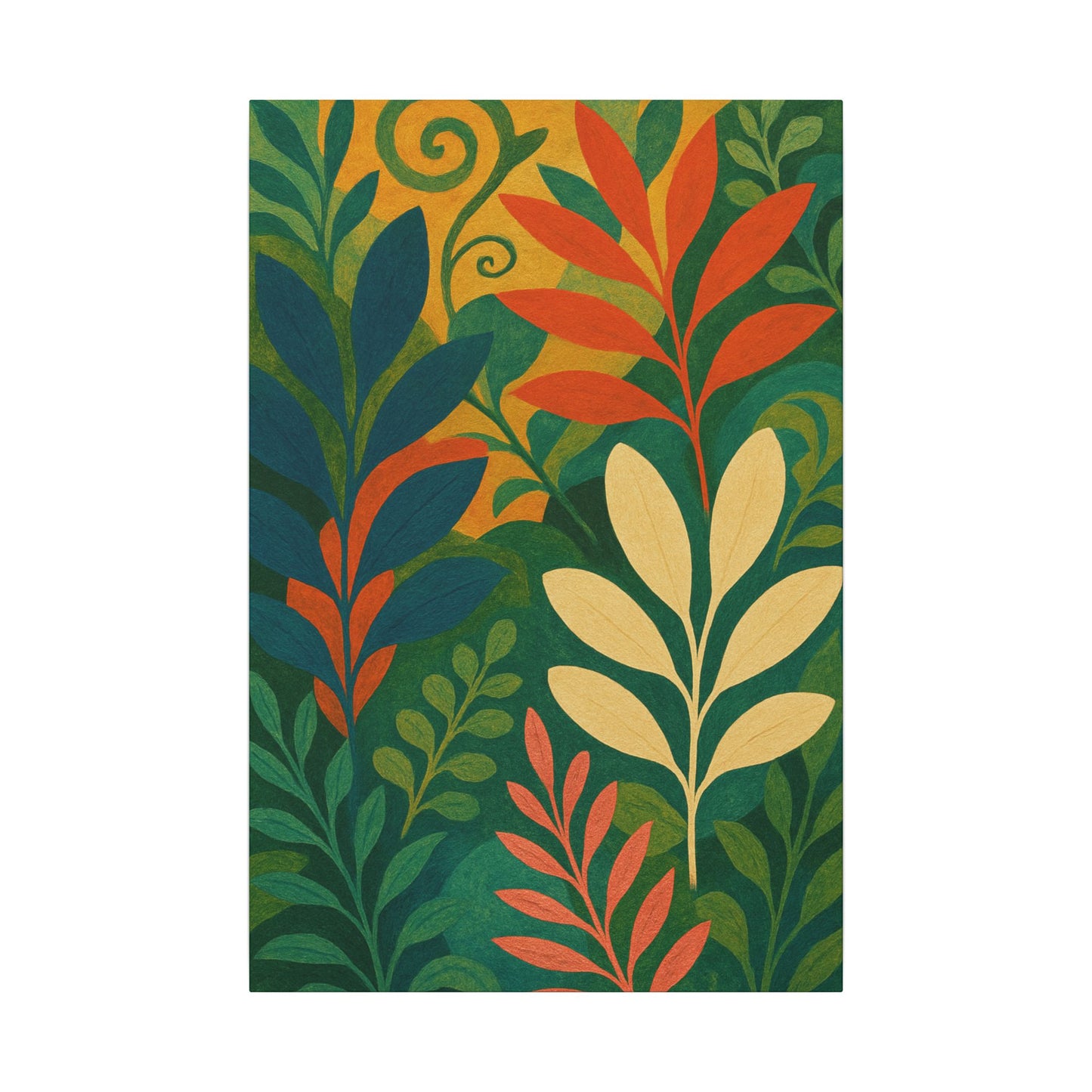 Vibrant Leaves Canvas Wall Art