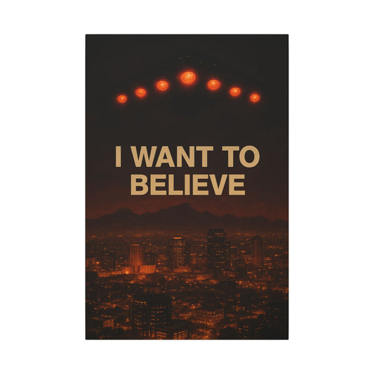 Phoenix Lights UFO - Vertical Canvas Wall Art